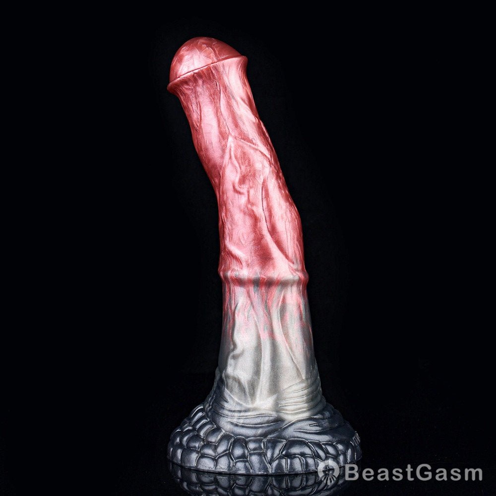 🐎 Metallic Red Horse Dildo – Realistic, Wild, and Ready - BeastGasm