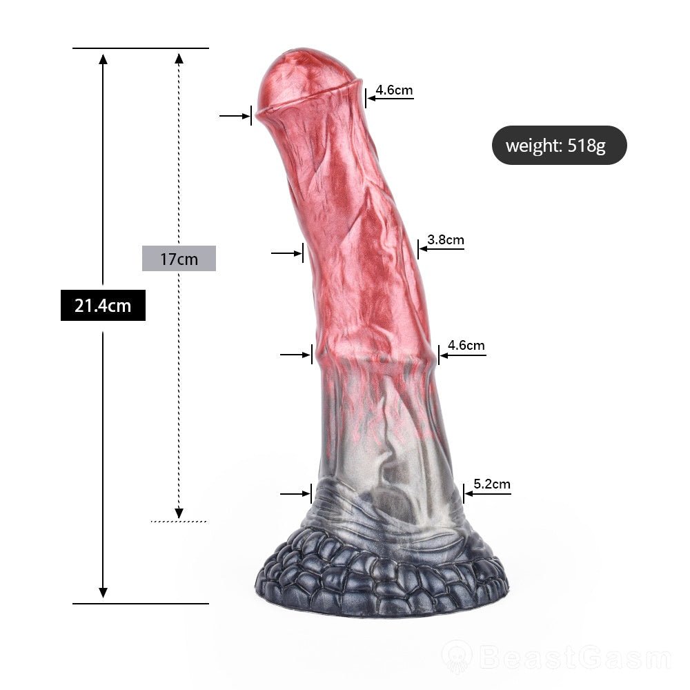 🐎 Metallic Red Horse Dildo – Realistic, Wild, and Ready - BeastGasm