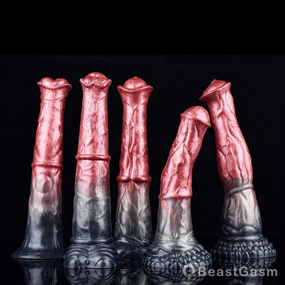 🐎 Metallic Red Horse Dildo – Realistic, Wild, and Ready - BeastGasm