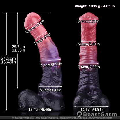 🎠 Midnight Bloom Dual Density Horse Dildo | Equine Toy - BeastGasm