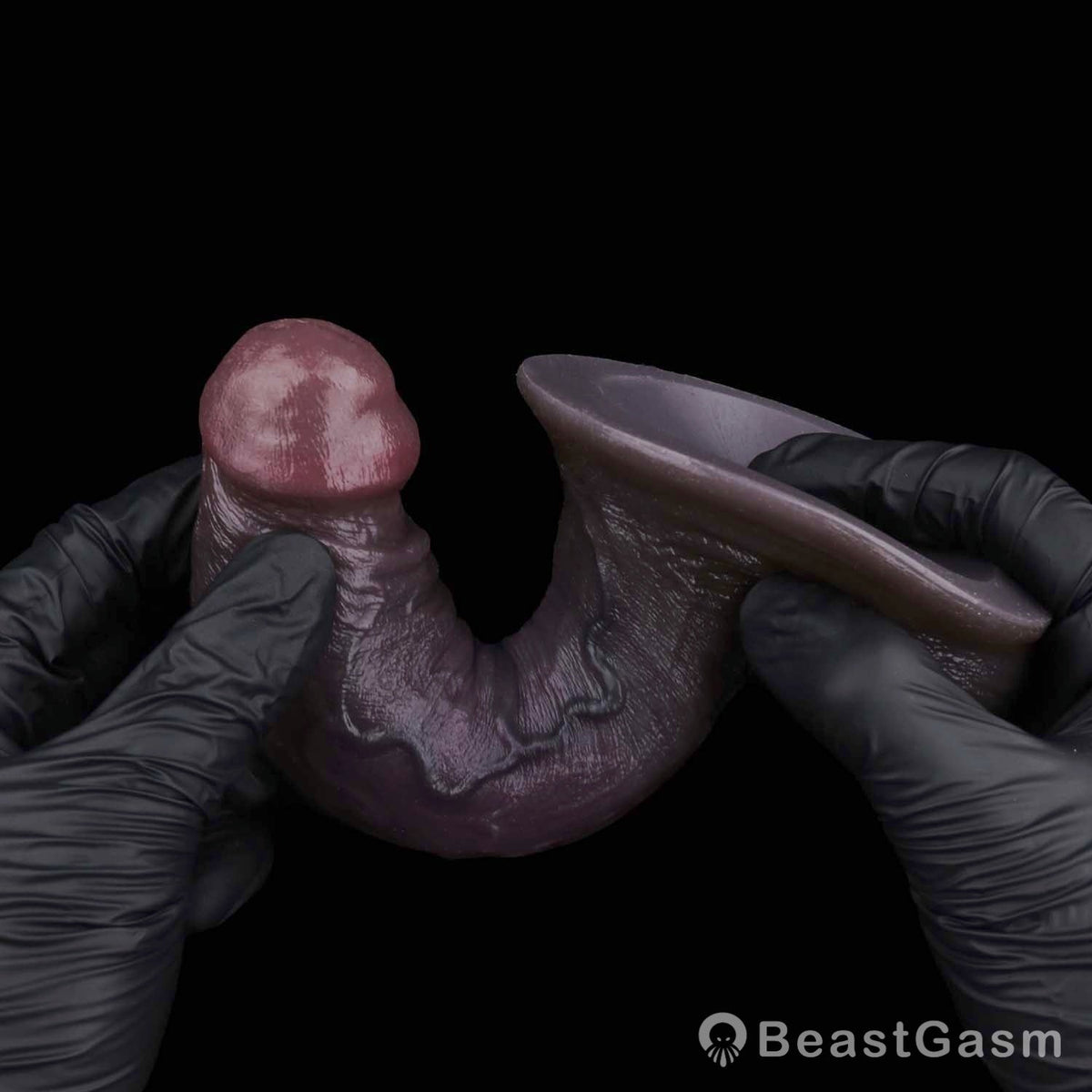 🍆 Midnight Titan Dual-Layer Dildo | Mushroom Head Cock - BeastGasm