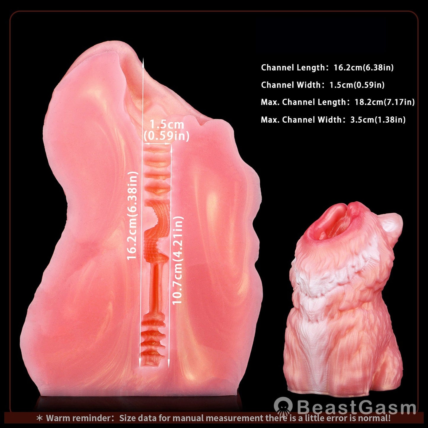 🐺 Midnight Wolf Silicone Masturbator – Primal Grip Texture - BeastGasm