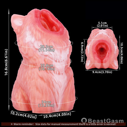 🐺 Midnight Wolf Silicone Masturbator – Primal Grip Texture - BeastGasm