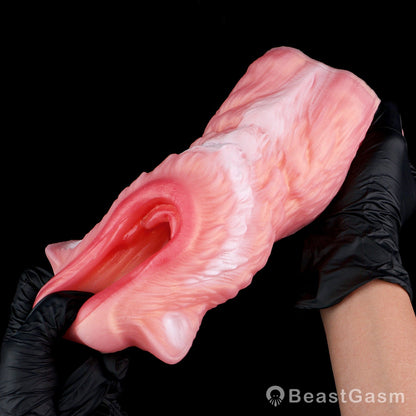 🐺 Midnight Wolf Silicone Masturbator – Primal Grip Texture - BeastGasm