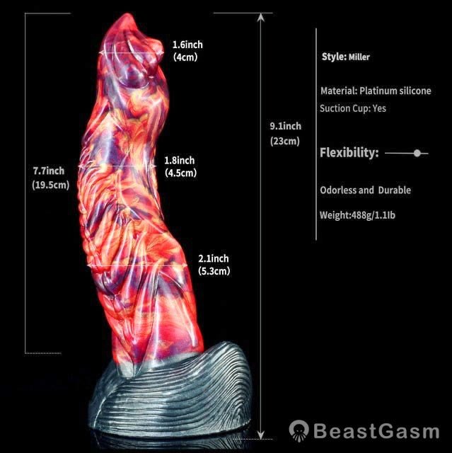 👾 🐲 MILLER Fantasy Dildo – Ribbed Dragon Dildo for Deep Play - BeastGasm