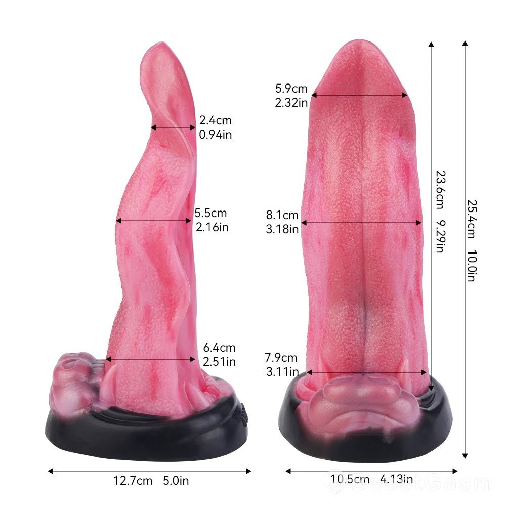 👅 🐺 Neptor Wolf Tongue Dildo – Primal Fantasy Toy with Suction Base - BeastGasm