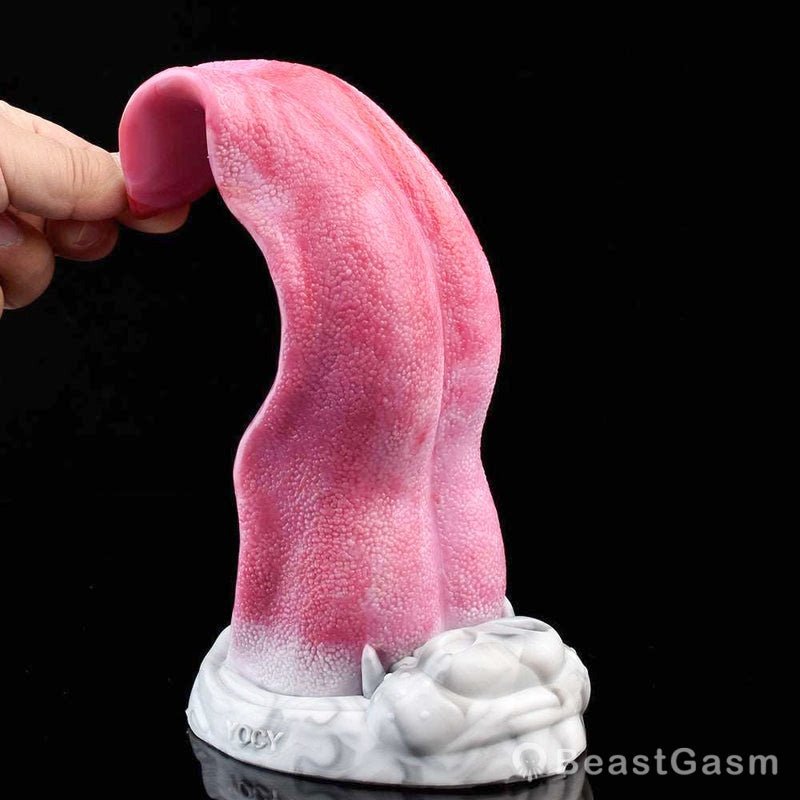 👅 🐺 Neptor Wolf Tongue Dildo – Primal Fantasy Toy with Suction Base - BeastGasm