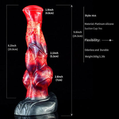 🐎 Nick Knotted Horse Dildo – Realistic Veins & Platinum Silicone - BeastGasm