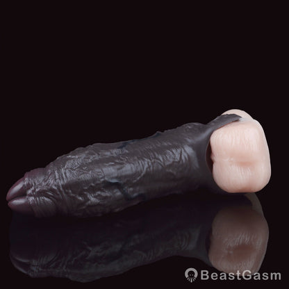 Night King’s Embrace 🌑 Shadow Seal Full Sleeve – Liquid Silicone Grip - BeastGasm