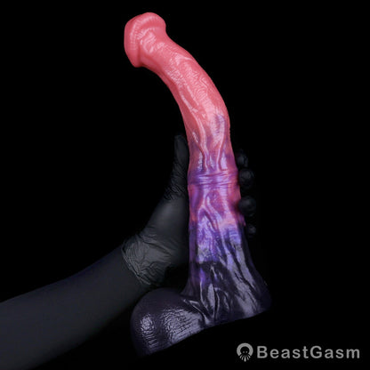 🫎 Obsidian Flame Stallion Horse Dildo Suction Cup Silicone - BeastGasm