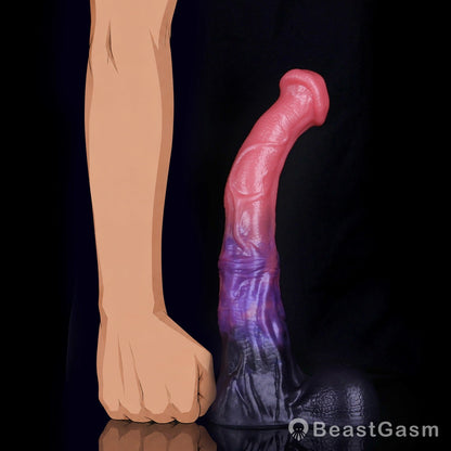 🫎 Obsidian Flame Stallion Horse Dildo Suction Cup Silicone - BeastGasm
