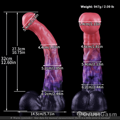 🫎 Obsidian Flame Stallion Horse Dildo Suction Cup Silicone - BeastGasm