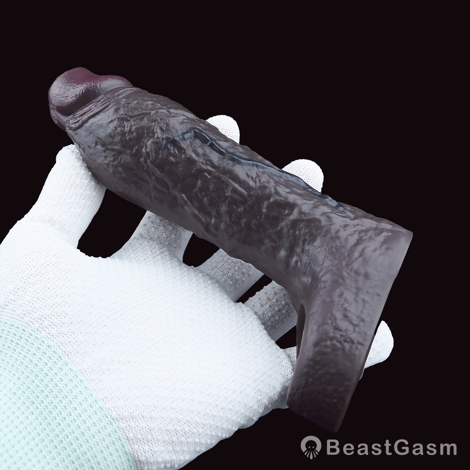 Obsidian Rift 👑 Open Crown Sleeve – Primal Textured Liquid Silicone - BeastGasm
