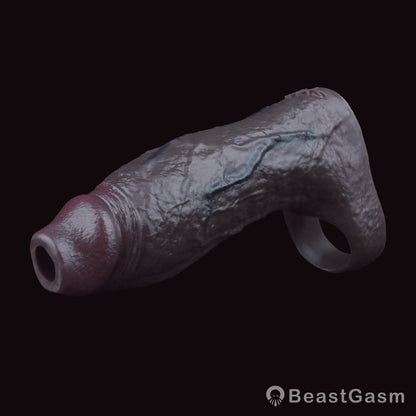 Obsidian Rift 👑 Open Crown Sleeve – Primal Textured Liquid Silicone - BeastGasm