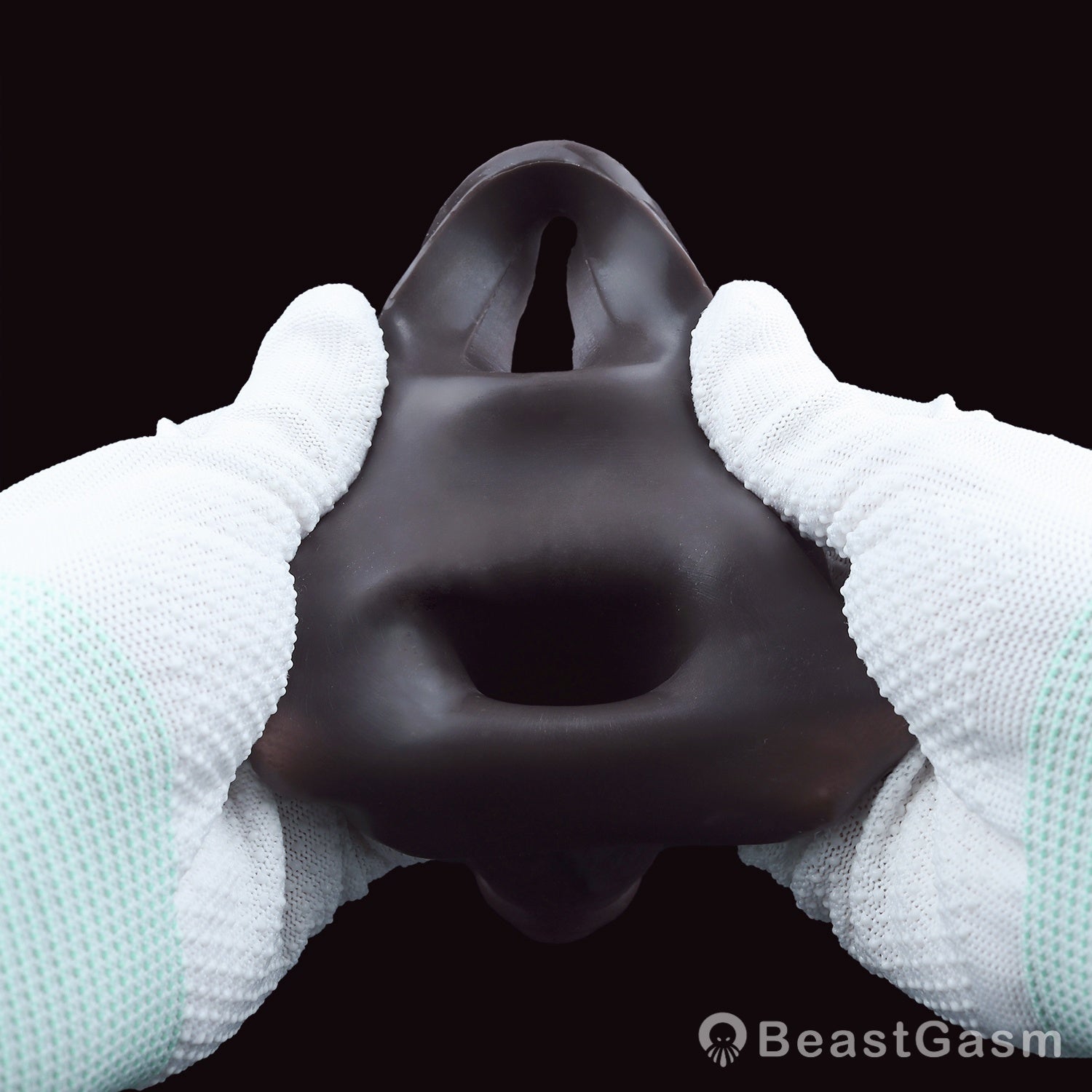 Obsidian Rift 👑 Open Crown Sleeve – Primal Textured Liquid Silicone - BeastGasm