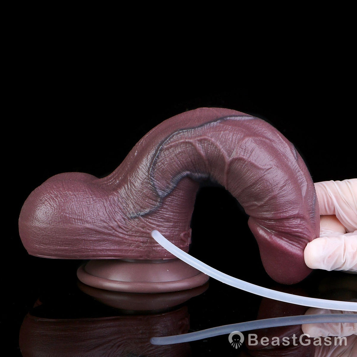 🐗 Obsidian Surge 8 Inch Squirting Dildo Dual Density - BeastGasm