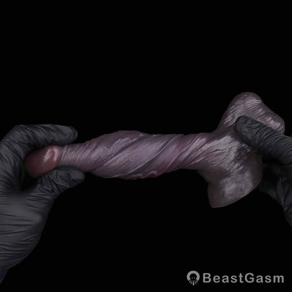 👑 Obsidian Titan Realistic Dildo | Bulbous Dual-Layer Silicone - BeastGasm