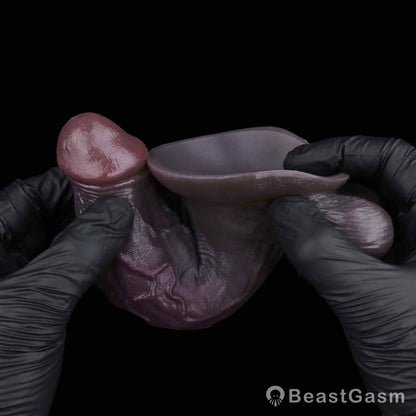 👑 Obsidian Titan Realistic Dildo | Bulbous Dual-Layer Silicone - BeastGasm