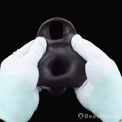 Obsidian Warden 🖤 Full Veil Sleeve – Power Grip Silicone Extender - BeastGasm