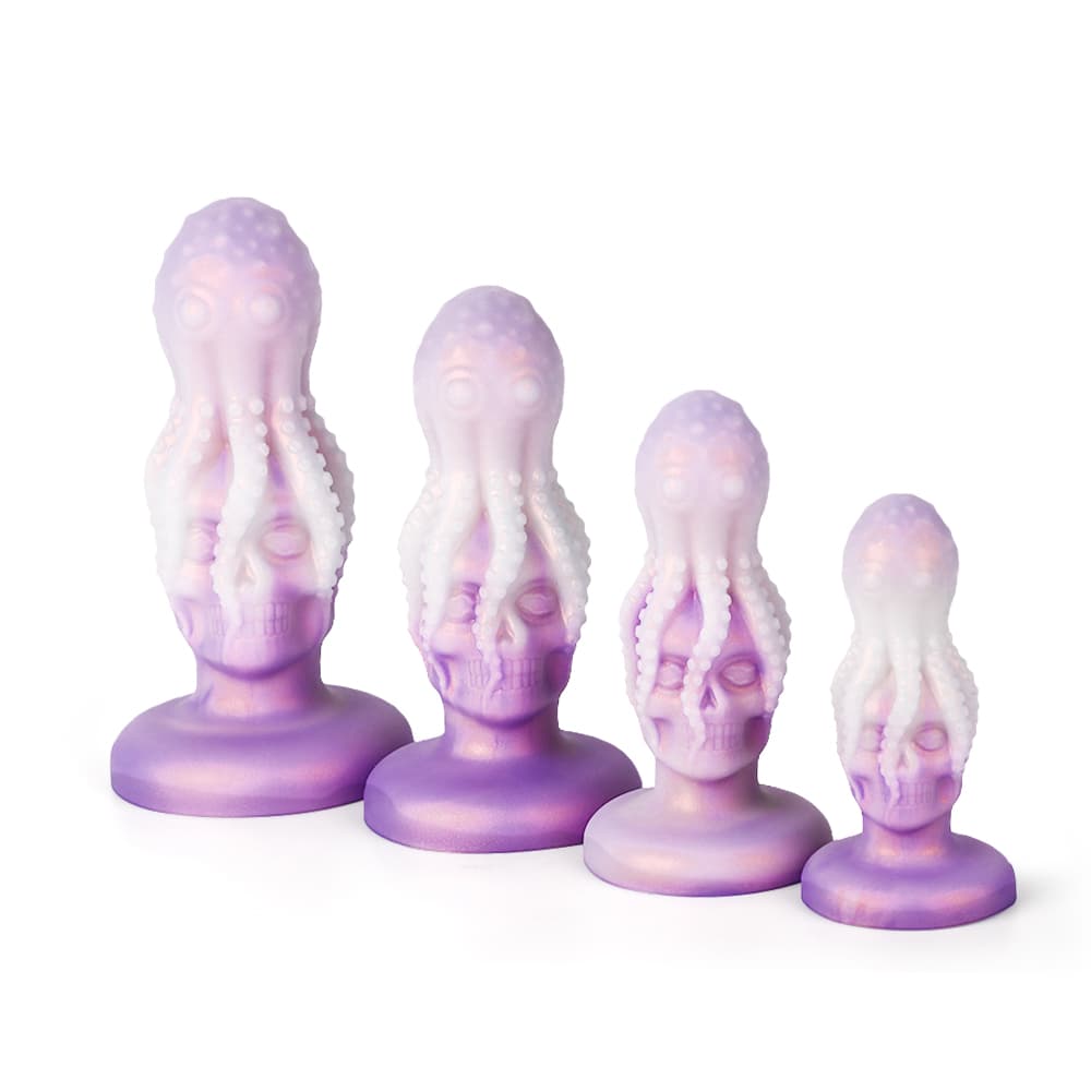 Octopus Skull Gradient Purple Butt Plug Intense Pleasure BeastGasm Octopus Skull Gradient Purple Butt Plug Intense Pleasure BeastGasm