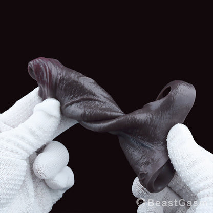 Open - End Penis Sleeve 🖤 Shadow Pulse – Sensory Control Silicone - BeastGasm