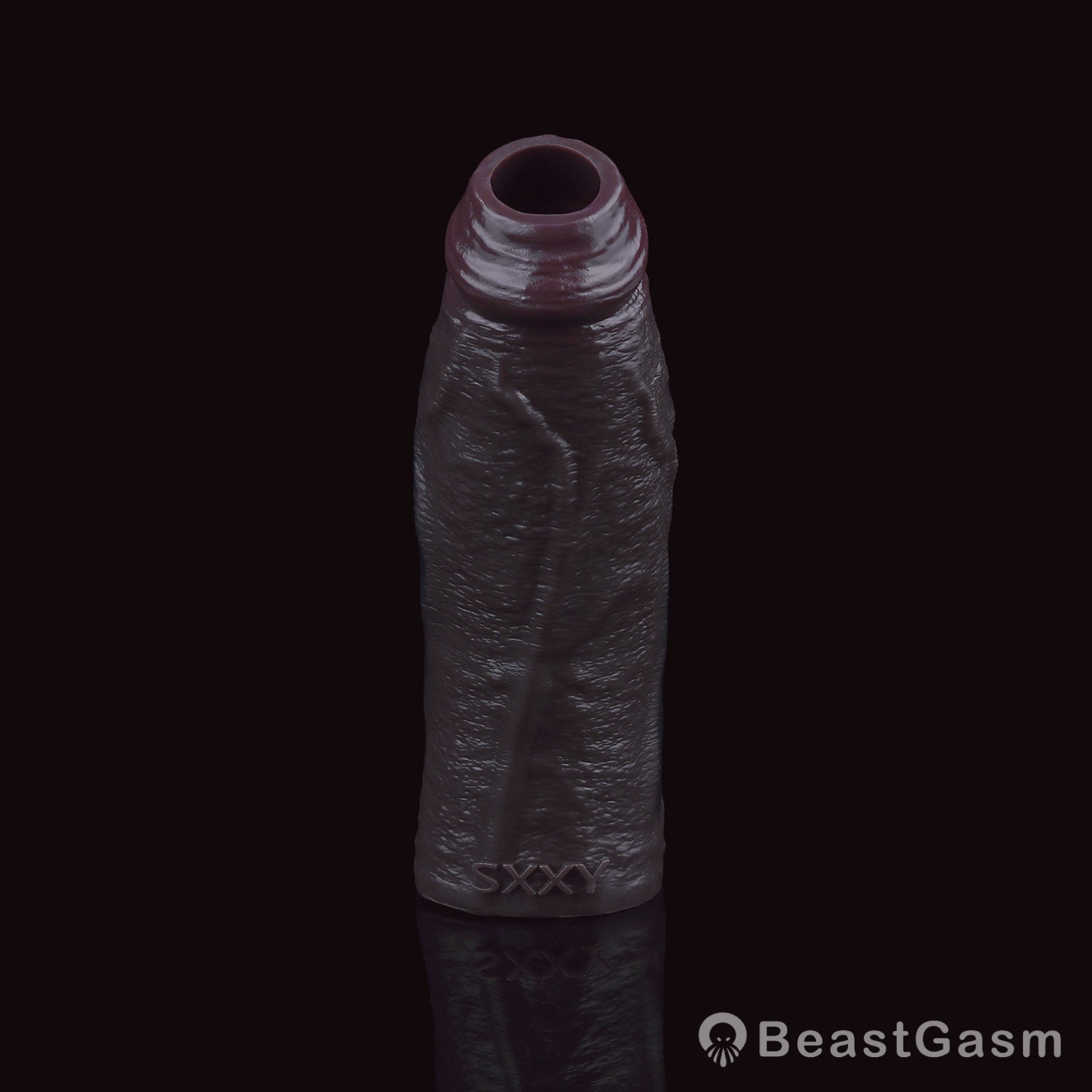 Open - End Penis Sleeve 🖤 Shadow Pulse – Sensory Control Silicone - BeastGasm