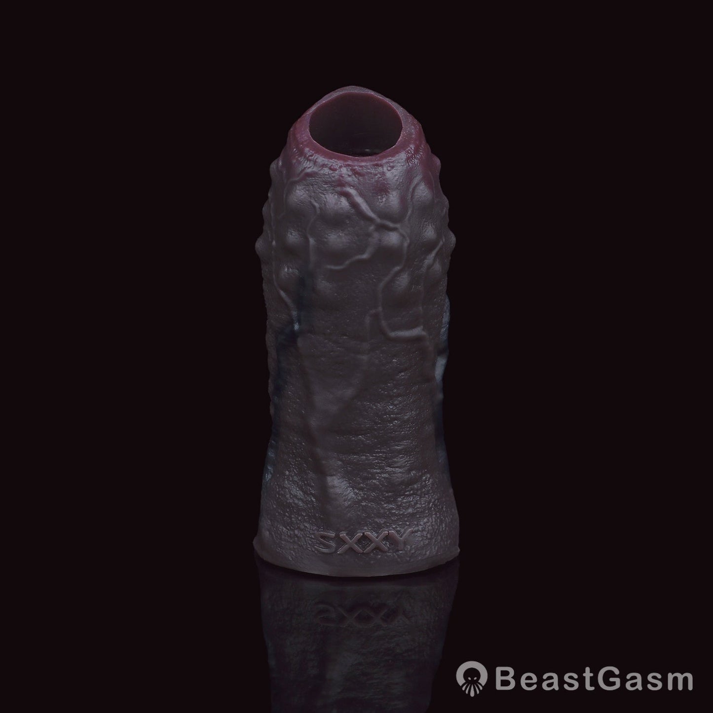 Open Tip Penis Sleeve ✨ Abyss Touch – Dotted Sensory Silicone - BeastGasm