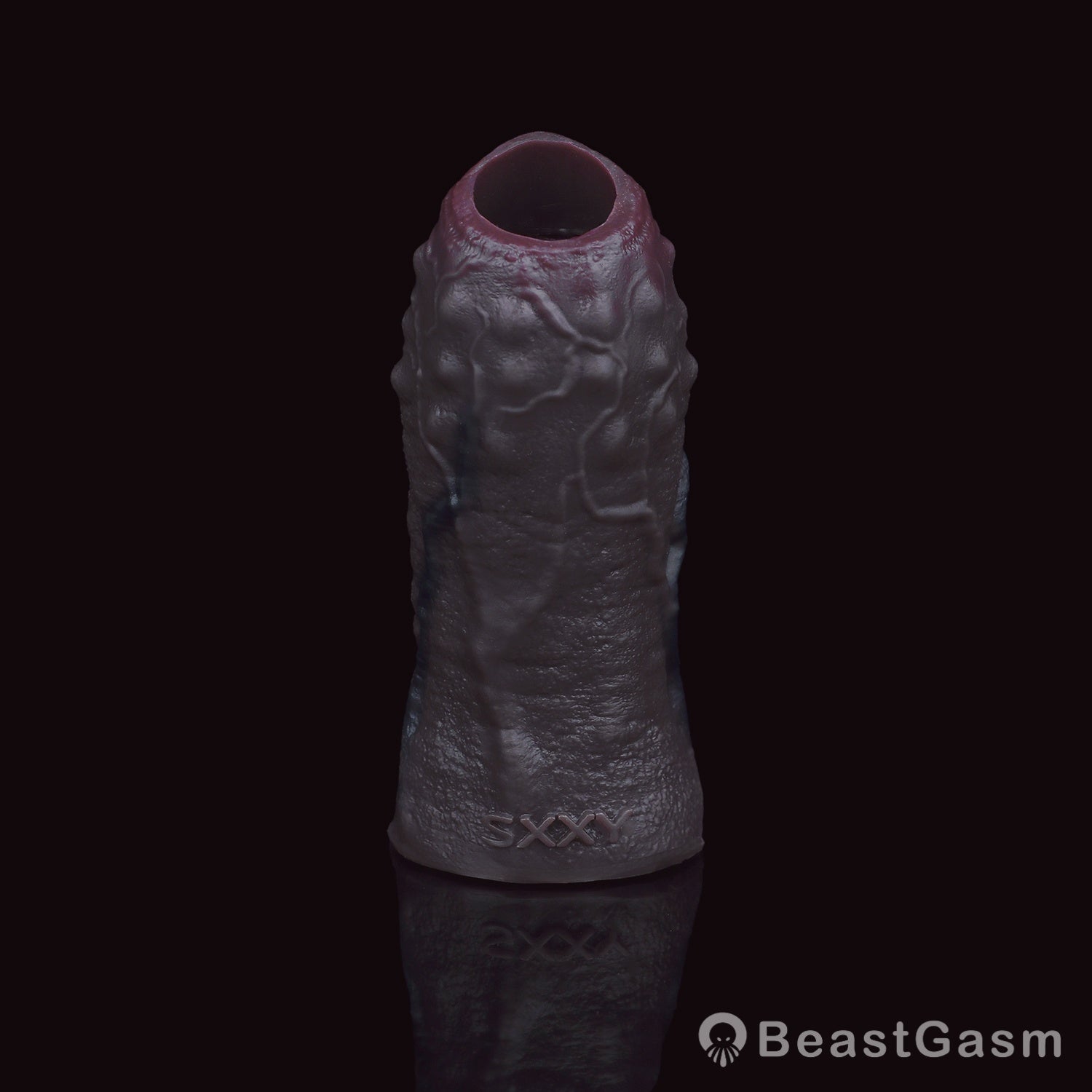 Open Tip Penis Sleeve ✨ Abyss Touch – Dotted Sensory Silicone - BeastGasm