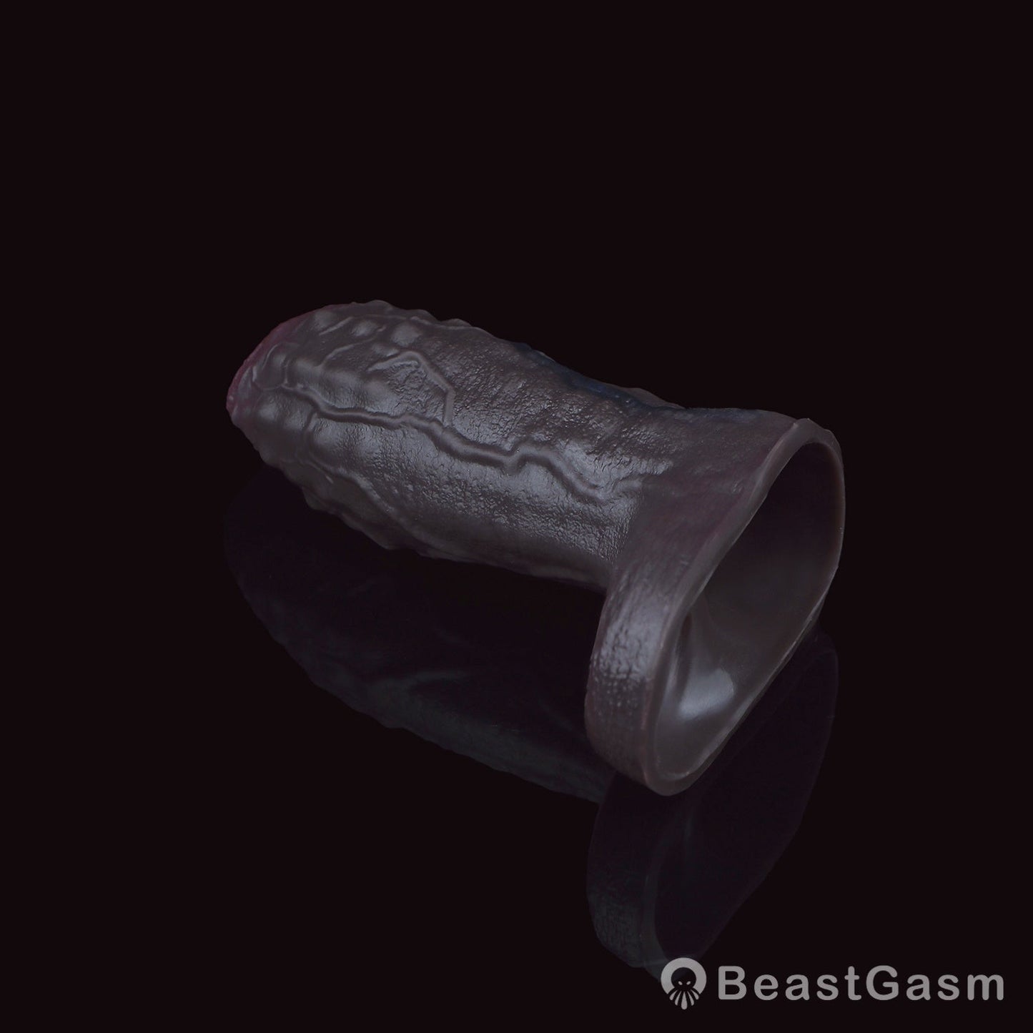 Open Tip Penis Sleeve ✨ Abyss Touch – Dotted Sensory Silicone - BeastGasm