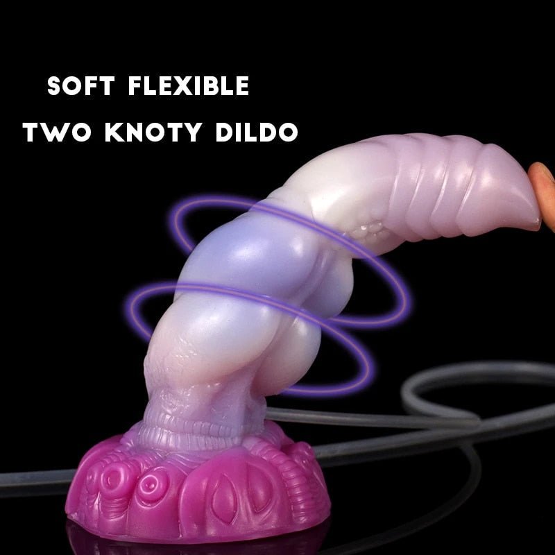 👽 Orthrus 9” Double Knot Ejaculating Alien Dildo – Premium Toy - BeastGasm