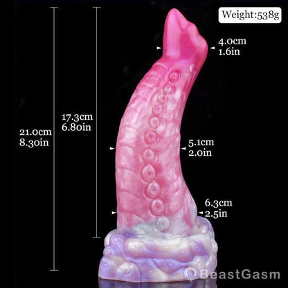 🐙 OSSIFLY Octopus Tentacle Dildo – 8.3” Curved Fantasy Toy - BeastGasm