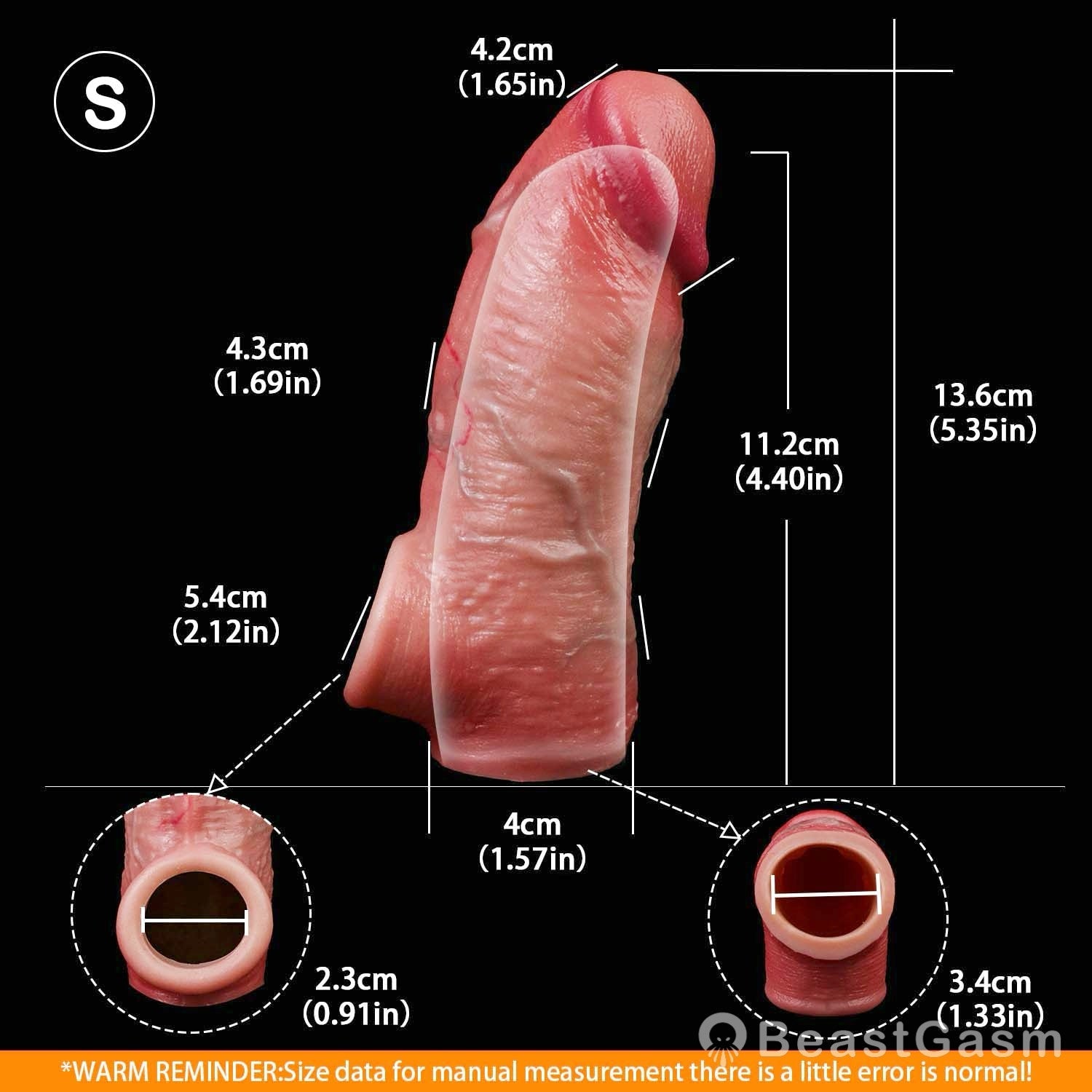 🦁 Oxence Realistic Cock Sleeve | Dual-Channel Stamina Lock - BeastGasm