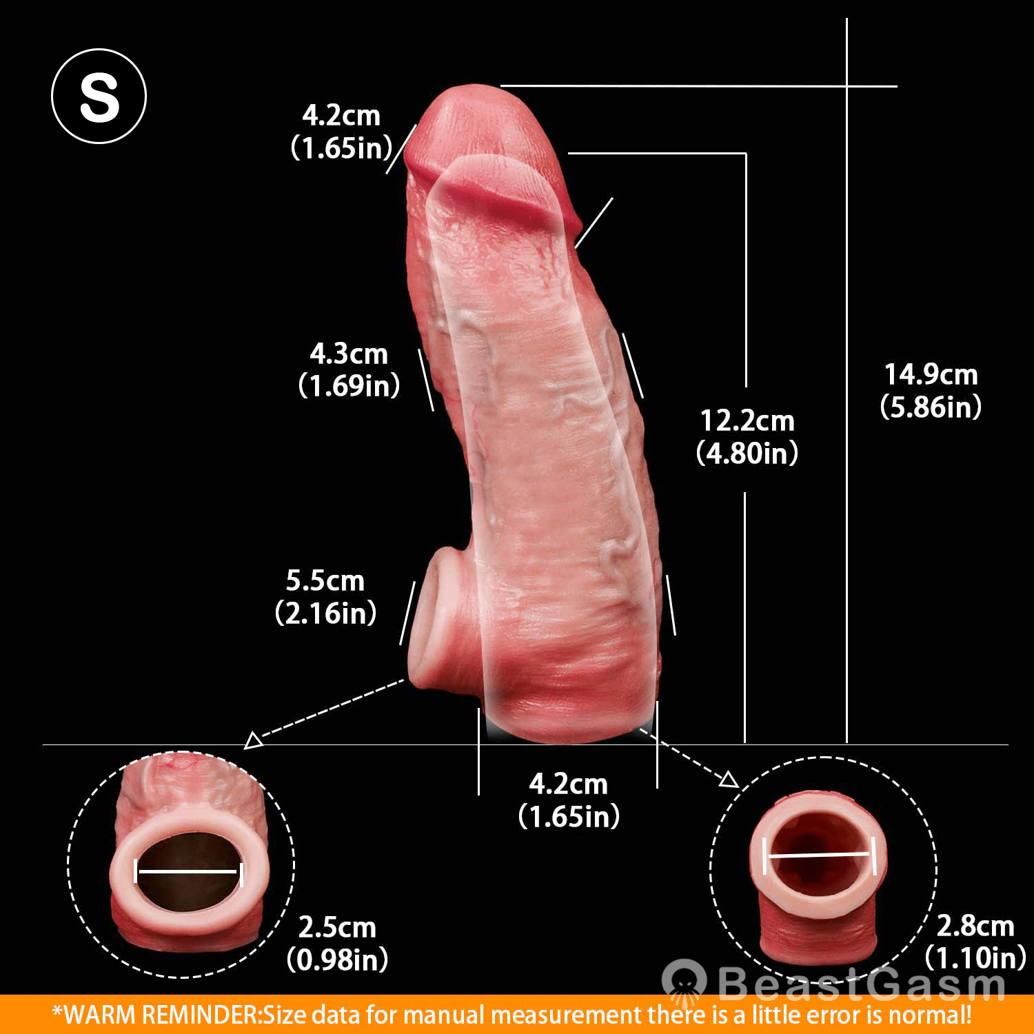 👑 Physis Realistic Cock Sleeve | Dual-Channel Stamina Lock - BeastGasm