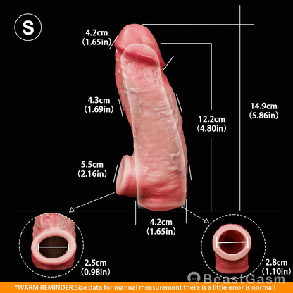 👑 Physis Realistic Cock Sleeve | Dual-Channel Stamina Lock - BeastGasm