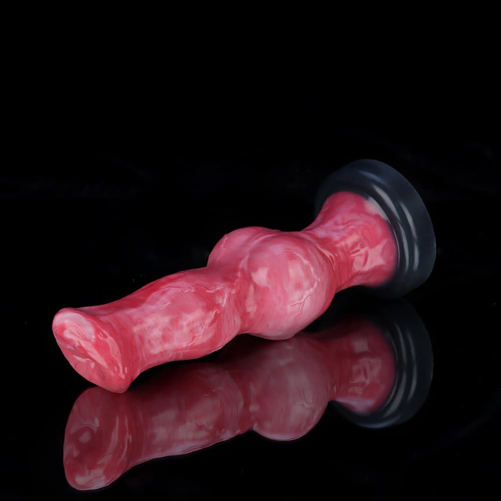 Pink Dog Dildo with Suction Cup for Hands - Free Fun - BeastGasm