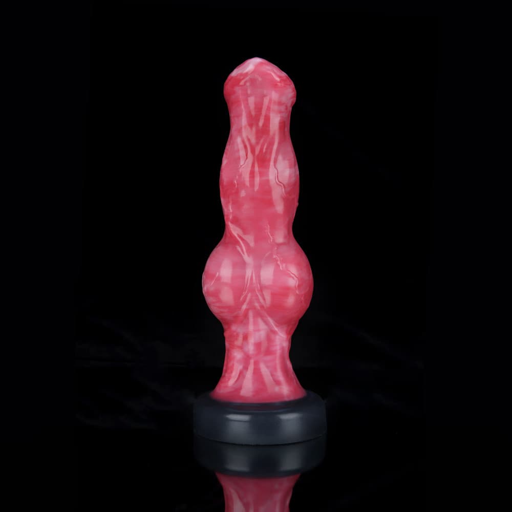 Pink Dog Dildo with Suction Cup for Hands - Free Fun - BeastGasm