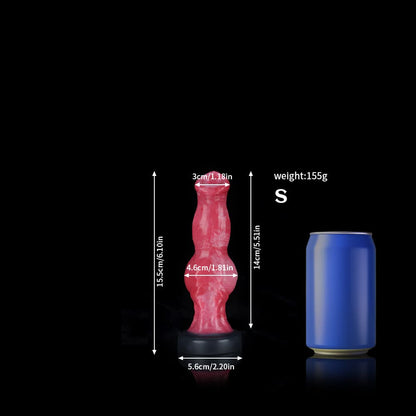 Pink Dog Dildo with Suction Cup for Hands - Free Fun - BeastGasm