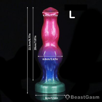 🐶 Pink Dog Dildo with Suction Cup for Hands-Free Fun - BeastGasm