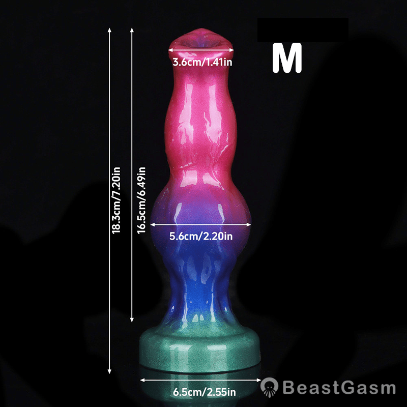 🐶 Pink Dog Dildo with Suction Cup for Hands-Free Fun - BeastGasm