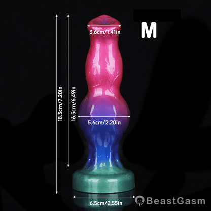 🐶 Pink Dog Dildo with Suction Cup for Hands-Free Fun - BeastGasm