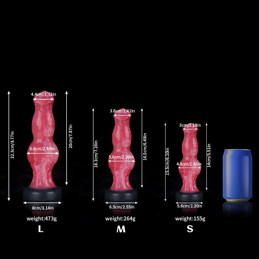 Pink Dog Dildo with Suction Cup for Hands - Free Fun - BeastGasm