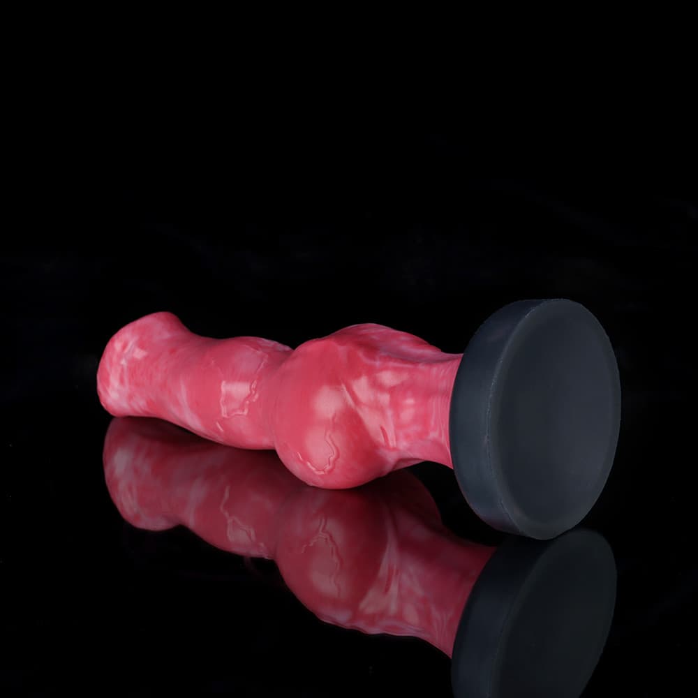 Pink Dog Dildo with Suction Cup for Hands - Free Fun - BeastGasm