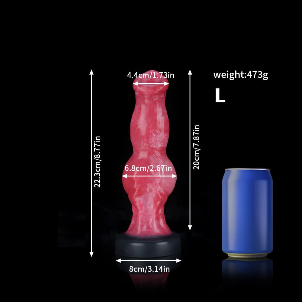 Pink Dog Dildo with Suction Cup for Hands - Free Fun - BeastGasm