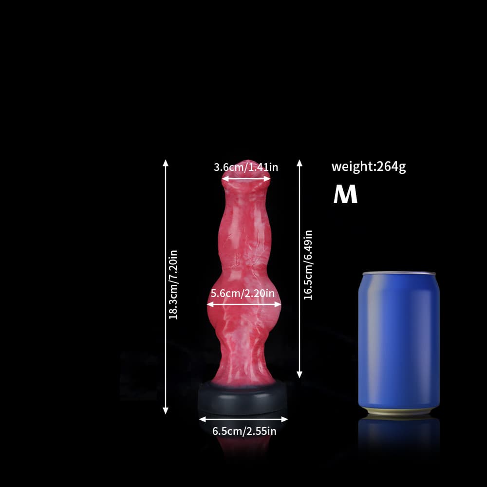 Pink Dog Dildo with Suction Cup for Hands - Free Fun - BeastGasm
