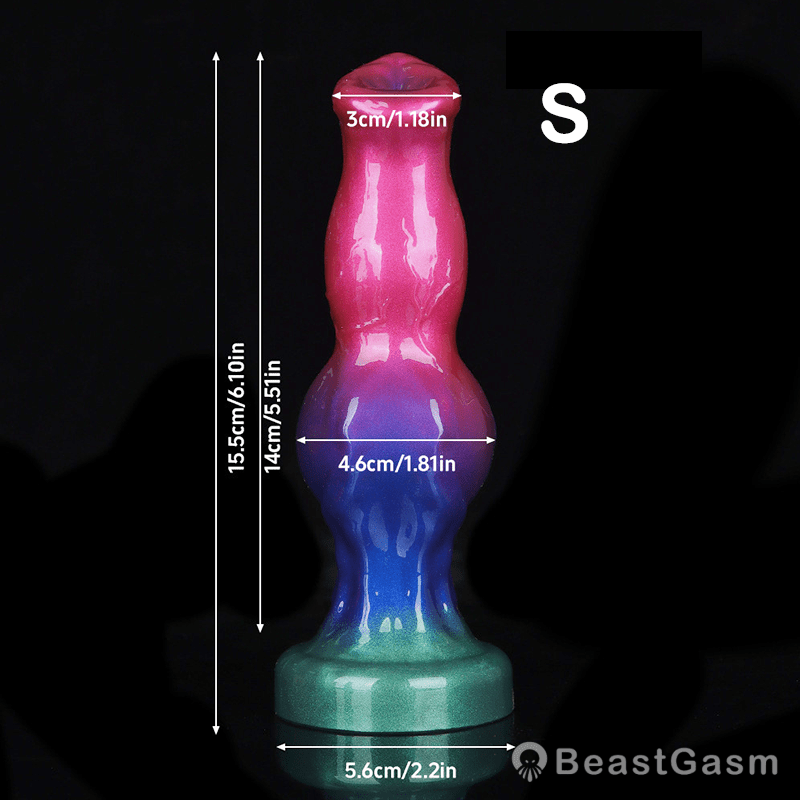 🐶 Pink Dog Dildo with Suction Cup for Hands-Free Fun - BeastGasm