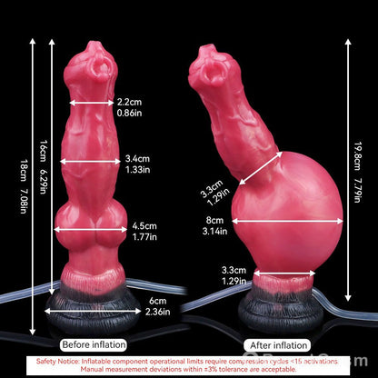 Primal Canine Inflatable Dildo 💦 Submission & Expansion Play - BeastGasm