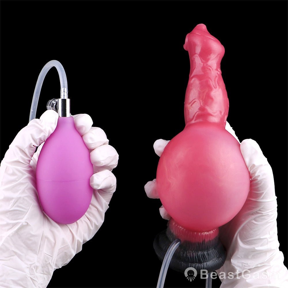 Primal Canine Inflatable Dildo 💦 Submission & Expansion Play - BeastGasm