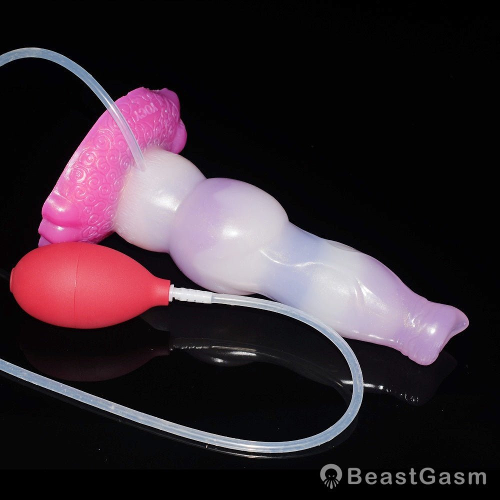 Punch Pink Ejaculating Dog Dildo – Knot Fantasy for Deep Pleasure - BeastGasm