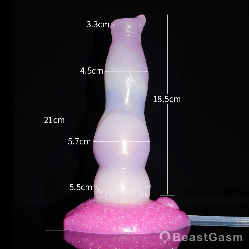 Punch Pink Ejaculating Dog Dildo – Knot Fantasy for Deep Pleasure - BeastGasm