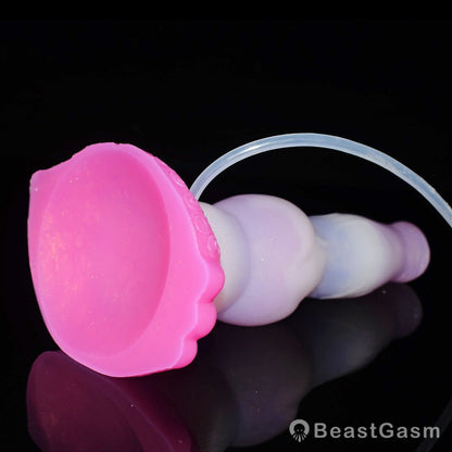 Punch Pink Ejaculating Dog Dildo – Knot Fantasy for Deep Pleasure - BeastGasm